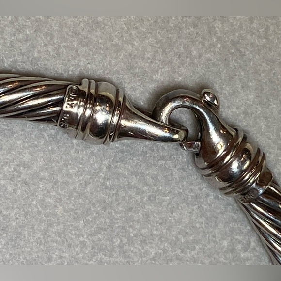 David Yurman Two tone Metro Collar Cable Necklace Sterling‎ Silver & gold - Picture 9 of 10